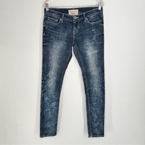 Big Star Low Rise Skinny Jeans Dark Wash Acid Wash Women’s Size 28R